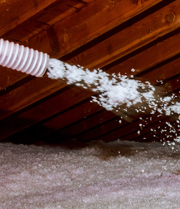 Blown in insulation card